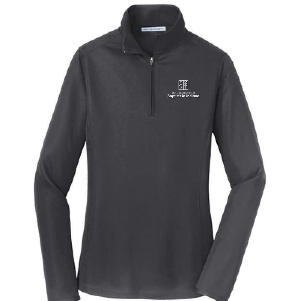 Ladies Pinpoint Mesh 1/2-Zip L806