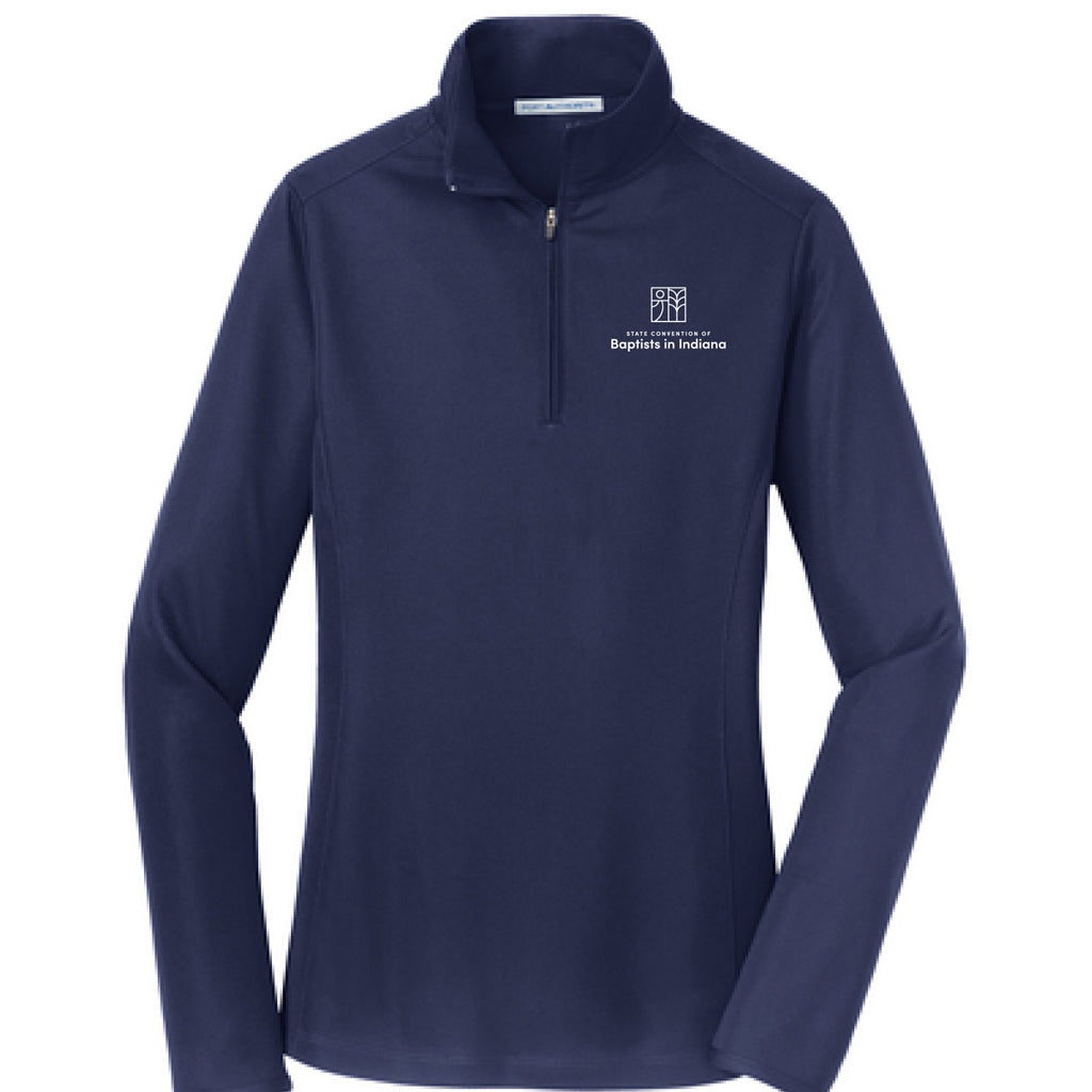 Ladies Pinpoint Mesh 1/2-Zip L806