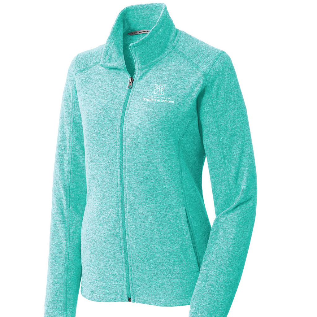 Port Authority Ladies Heather Microfleece Full-Zip Jacket L235