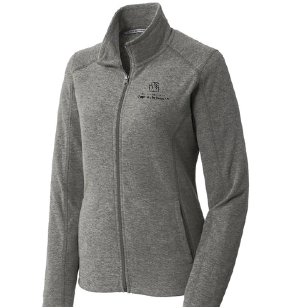 Port Authority Ladies Heather Microfleece Full-Zip Jacket L235